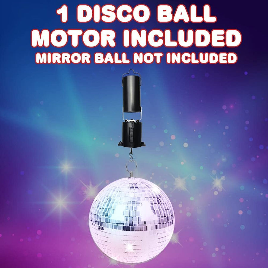 Disco Ball Motor with Switch, Battery Powered Spinning Mirror Ball Motor For Hanging Disco Balls, Easy to Hang, Spins Smoothly, Great for Parties & Events, (Mirror Ball Not Included)