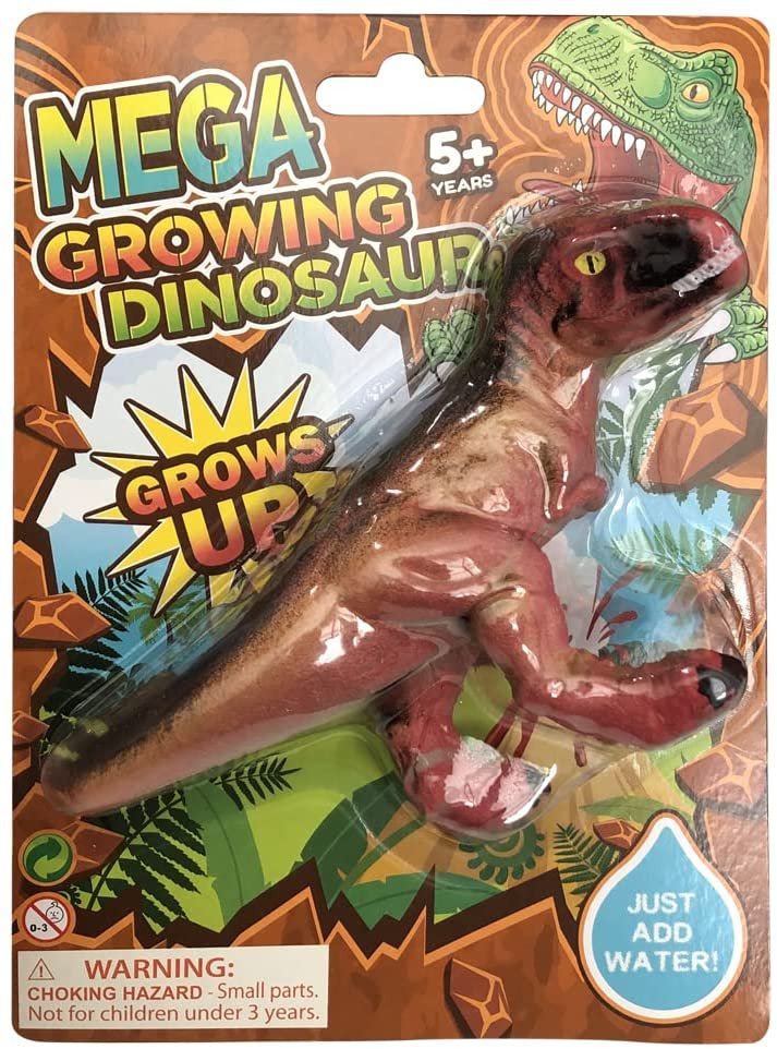 Colossal Growing Dinosaurs, Set of 2, Dinosaur Water Growing Toys That Become 3X Big, Dinosaur Party Favors and Decoration Supplies, STEM Toys for Boys and Girls