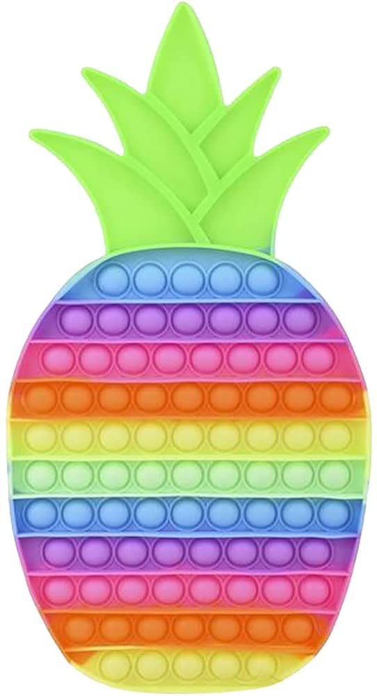Mega Neon Pineapple Bubble Popper, 1 Piece, Jumbo Pop It Fidget Toy for Kids and Adults, Giant Pop It Toys in Assorted Colors, Huge Fidget Toys for Girls and Boys