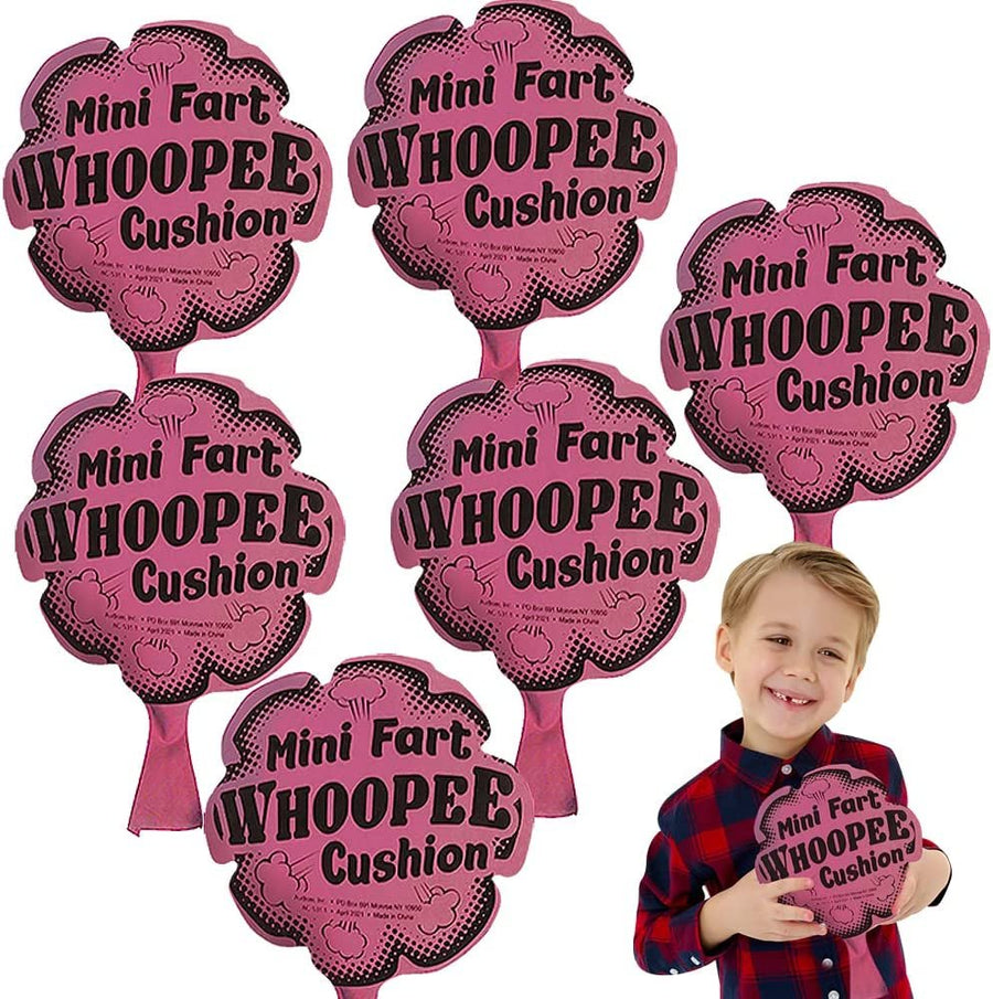 8” Whoopie Fart Cushions (Set of 6) | Fun Whoopee Noise Makers for Kids and Adults | 100% Non-Toxic Prank Toy | Novelty Gag Joke Gift | Birthday Party Favors for Boys and Girls