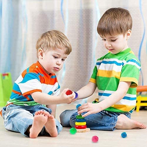 Spiky Hedge Balls for Kids, Bulk Pack of 144, Soft Sensory Balls in Various Vibrant Colors, Calming Sensory Fidget Toys for Autistic Children, Fun Birthday Party Favors