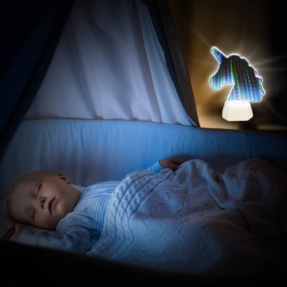 ArtCreativity LED Unicorn Tunnel Light, Battery Operated Unicorn Night Light Lamp, Doubles as a Mirror, Cute Unicorn Bedroom Décor for Girls, Great Birthday Gift for Kids