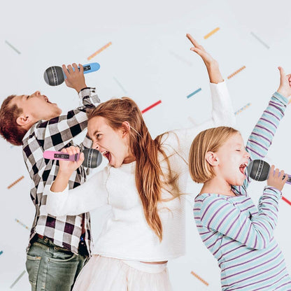 ArtCreativity Inflatable Microphones, 24 Piece Set, Pretend Play Microphone Inflates, Durable Water Pool Toys in Assorted Colors, Fun Birthday Party Favors for Kids