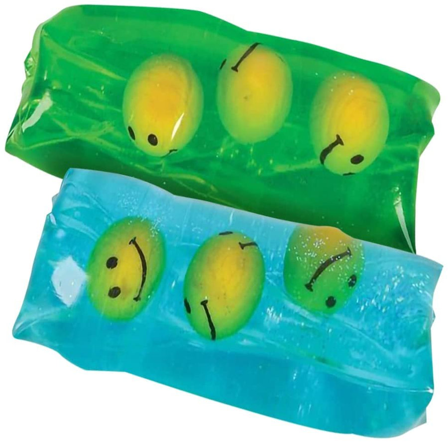 Smile Face Water Wigglers, Set of 2, Fidget Toys for Kids with Smile Face Balls and Glitter Inside, Stress Relief Toys for Boys and Girls, Unique Party Favors for Children