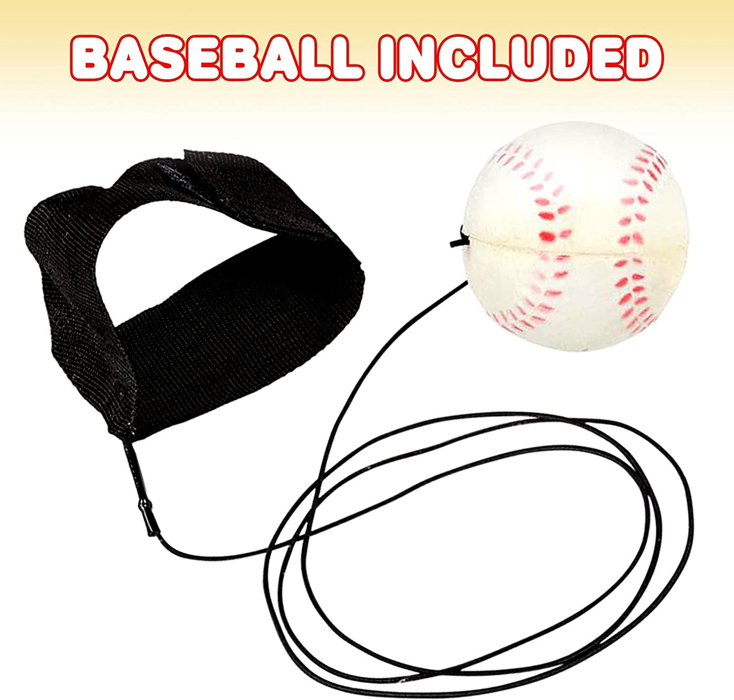 ArtCreativity 2.25 Inch Sports Wrist Balls - Set of 3 - Includes Basketball, Baseball, and Soccer Ball Wristband Toys - Durable Foam String Attached Rebound Balls - Party Favor, Gift Idea for Kids