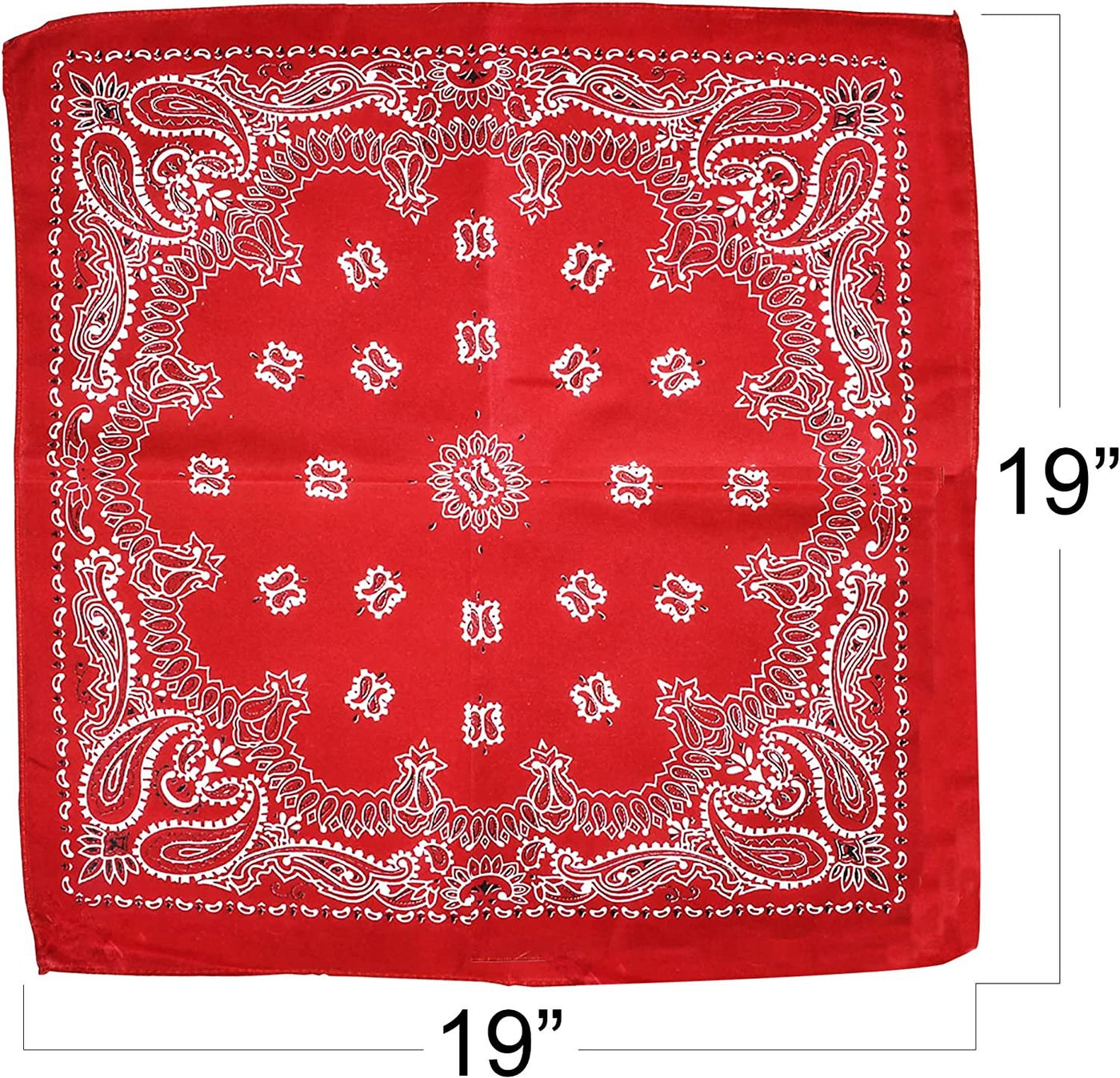 ArtCreativity Red Paisley Bandanas for Kids and Adults, Pack of 3 Polyester Bandana Headbands, Bandanas for Costume, Toy Story Party Favors, Cowboy Supplies, Decorations