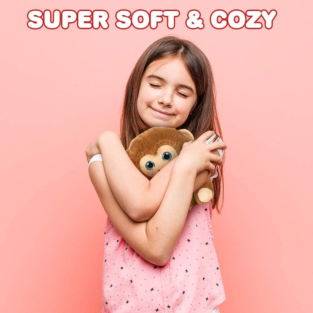 Belly Buddy Monkey, 10" Plush Stuffed Monkey, Super Soft and Cuddly Toy, Cute Nursery Décor, Best Gift for Baby Shower, Boys and Girls Ages 3+