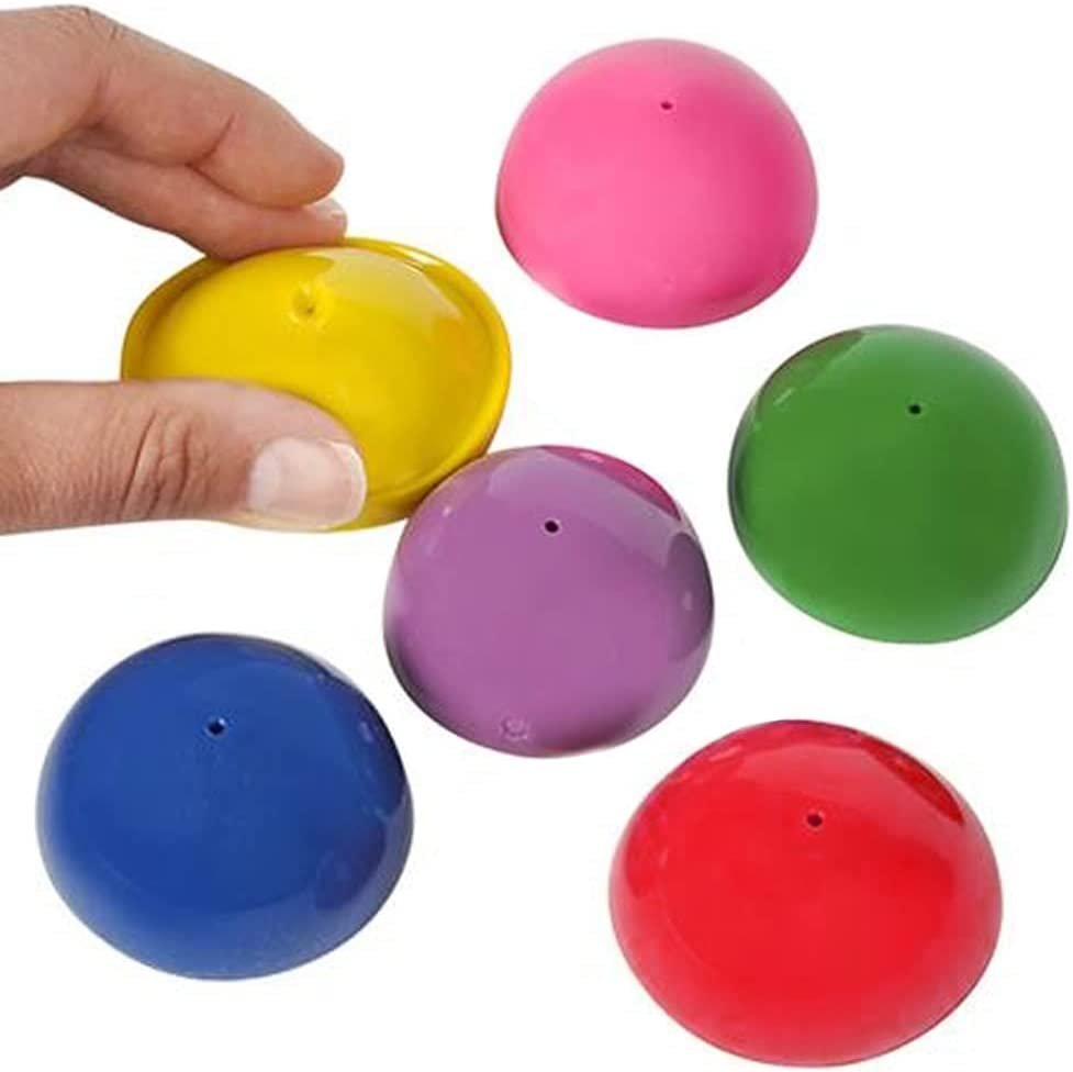 1.25 Rubber Poppers Mix for Kids, Bulk Pack of 72 Pop-Up Half Ball To ·  Art Creativity