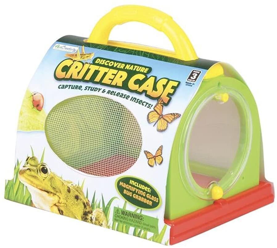 Critter Case, Bug Catcher Set for Kids with Magnifying Glass, Bug Grabber,  and Case, Bug Catching Kit for Boys and Girls, Outdoor Playset for Backyard