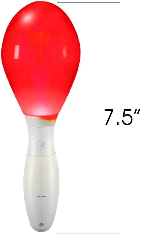 Light-Up Color Changing Maracas, Pack of 3, Flashing LED Music Hand Shakers, Fun Noise Makers and Toy Musical Instruments, Birthday Party Favors, Goodie Bag Fillers for Kids