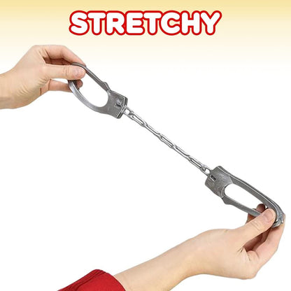 ArtCreativity 10.5 Inch Stretchy Handcuffs - Pack of 2 - Elastic Pretend Play Toy Handcuffs - Flexible Kiddie Handcuffs - Party Favor, Stage or Costume Prop, Goody Bag Filler, Gift for Boys and Girls