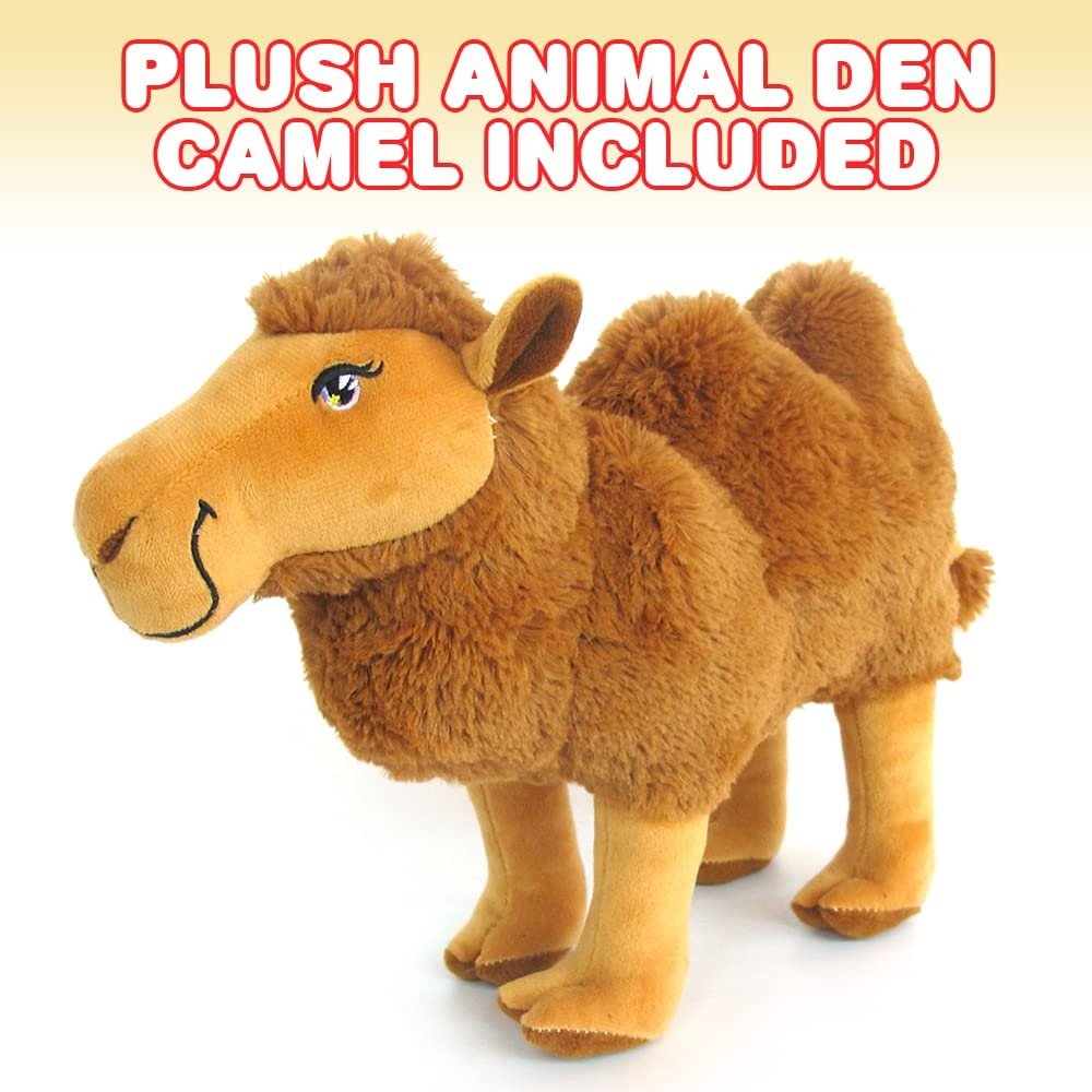 Plush Camel Toy, 9" Soft Humpback Camel Stuffed Toy for Kids, Cute Home and Nursery Animal Decorations, Zoo Party Prop, Best Birthday Idea
