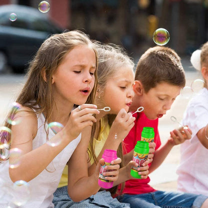 ArtCreativity 24 Pack Bubble Blower Bottles with Wands - 3.5 Inch - Bubble Toy for Kids with 2oz of Solution - Outdoor Summer Fun - Birthday Party Favors, Supplies for Boys and Girls - Assorted Colors