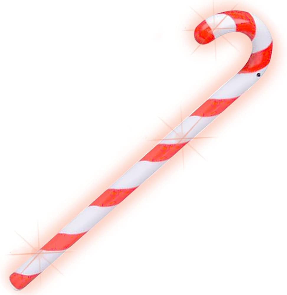ArtCreativity Light Up Candy Cane Wand, 16 Inch Flashing LED Wand for Kids with Batteries Included, Thrilling Light Show, Fun Gift, Holiday-Stocking Stuffer for Boys and Girls