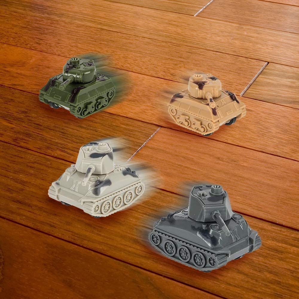 ArtCreativity Mini Pullback Tanks, Pack of 24, Fun Army Action Military Vehicles with Pullback Mechanism, Birthday Party Favors for Boys and Girls, Goodie Bag Fillers