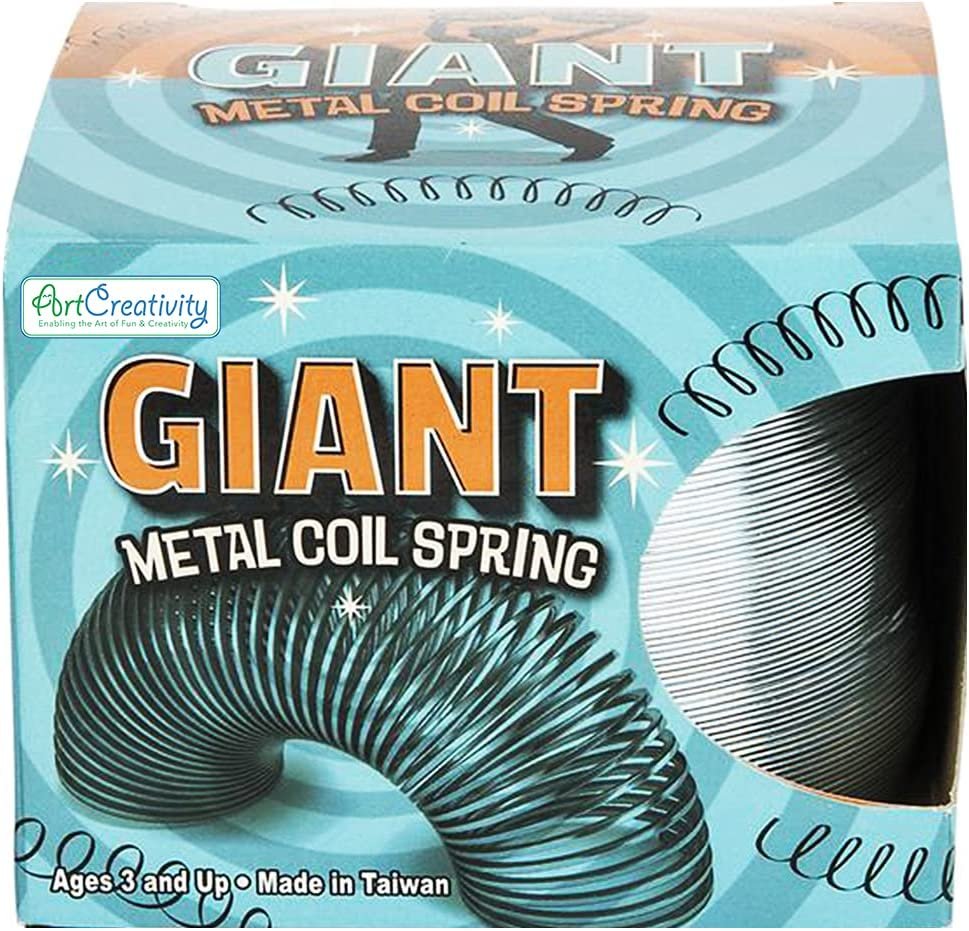 Giant Metal Coil Spring, 1 PC, Classic Fidget Toy for Kids,, Stress Relief Toy for Boys and Girls, Kids’ Spring Toy, Great for Desktop Fidgeting