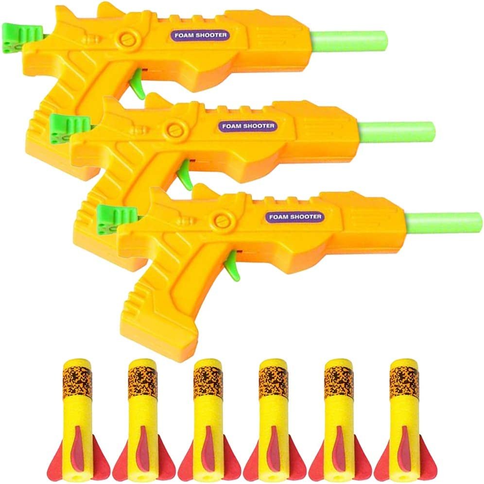 Super Shot Dart Shooter, Set of 6, Each Set with 1 Blaster Gun and 6 Foam Darts, Cool Shooting Toys for Kids, Fun Toys for Outdoors, Indoors, Yard, Camping, Best Birthday Gift Idea
