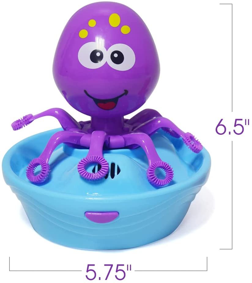 ArtCreativity Octopus Bubble Machine for Kids, Includes 1 Bubbles Blowing Toy and 1 Bottle of Solution, Fun Summer Outdoor or Party Activity, Great Bubble Gift for Boys and Girls
