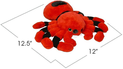 ArtCreativity Plush Toy Spiders, Set of 2, Soft Stuffed Spider Toys for Kids in Vibrant Colors, Halloween Decorations and Baby Nursery Décor, Plush Gifts for Girls and Boys