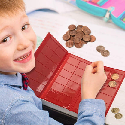ArtCreativity Souvenir Penny Holder Book, Set of 2, Coin Collection Books for Holding 36 Collectible Pennies, Bi-Fold Coin Display and Storage Books, Coin Collector Gift Idea for Kids and Adults
