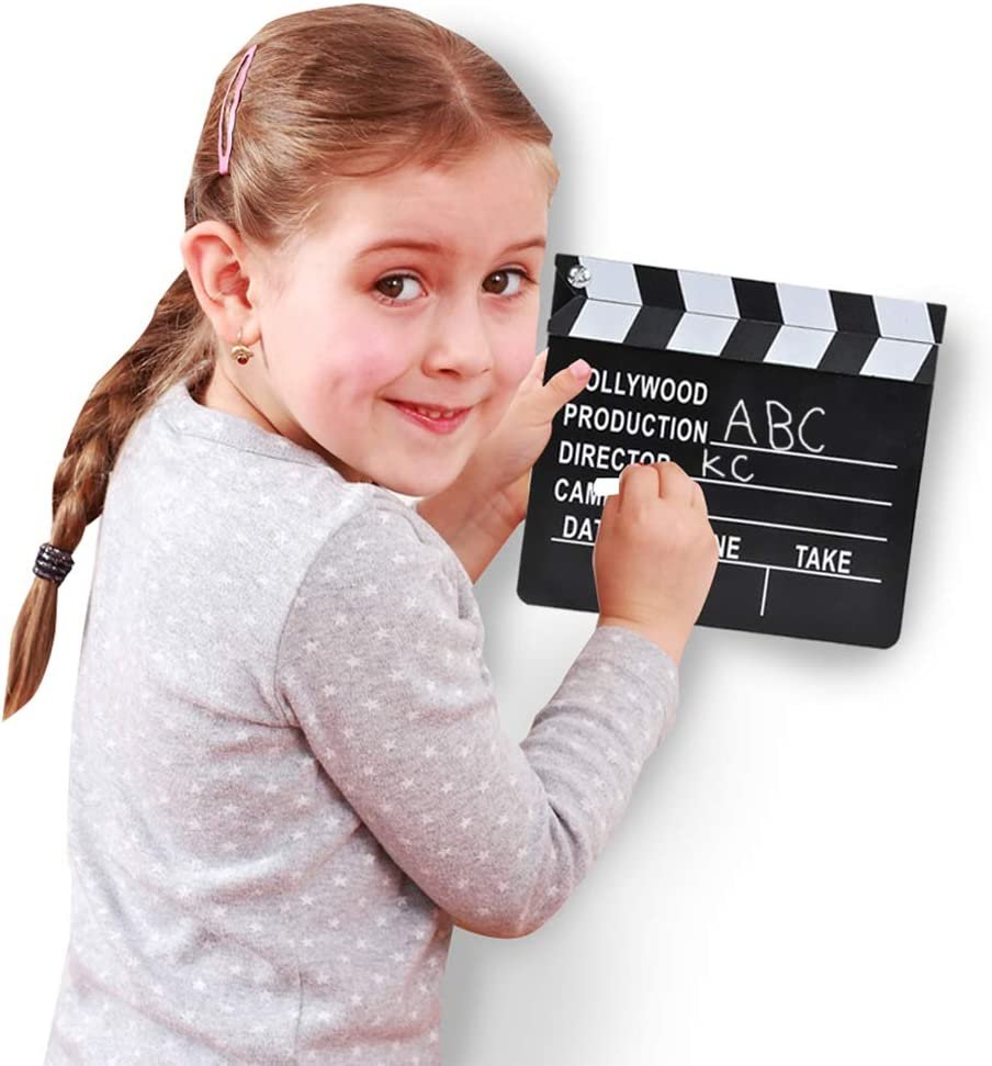 Movie Clapboard, Hollywood Movie Theme Party Decorations, Academy Awards Party Supplies and Film Décor, Slate Clapperboard Prop for Stage Plays, Fun Photo Booth Prop