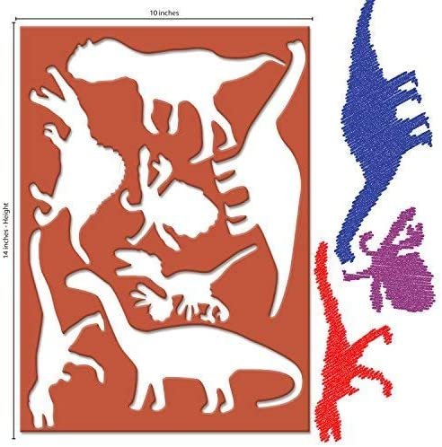 Karty Large Dinosaur Stencils for Kids Extra Thick Includes 20 Large Dinosaur Shapes with Pictures and Info About Each Dinosaur Most Durable Animal