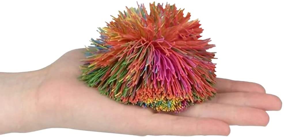 Stringy Balls for Kids, Set of 6, Multi-Colored Balls for Fidgeting, Stress Relief Toys for Boys and Girls, Desk Toys for Adults, Cool Birthday Party Favors and Goody Bag Fillers