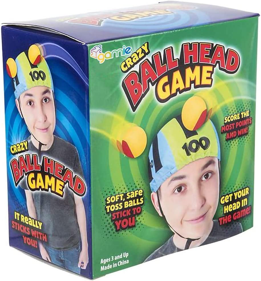 Gamie Head Catcher Game for Kids - Single Player Indoor and Outdoor Fun - Includes 1 Catcher Cap and 2 Soft Balls - Encourages Healthy Play - Great Gift for Boys, Girls, Toddlers
