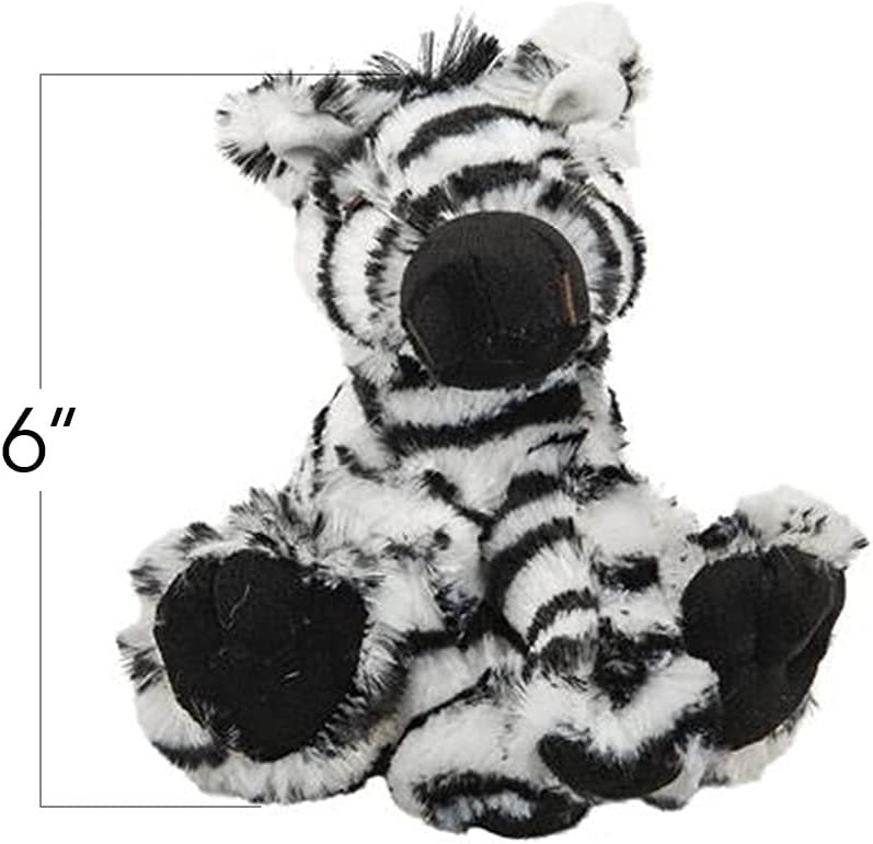 Plush Zebra, 1 PC, Soft Stuffed Zebra Toy for Kids, Cute Home and Nursery Animal Decorations, Zoo Party Prop, Best Birthday Idea, 6"es Tall