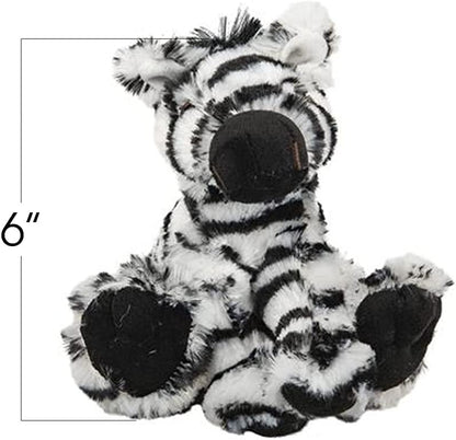 ArtCreativity Plush Zebra, 1 PC, Soft Stuffed Zebra Toy for Kids, Cute Home and Nursery Animal Decorations, Zoo Party Prop, Best Birthday Idea, 6 Inches Tall