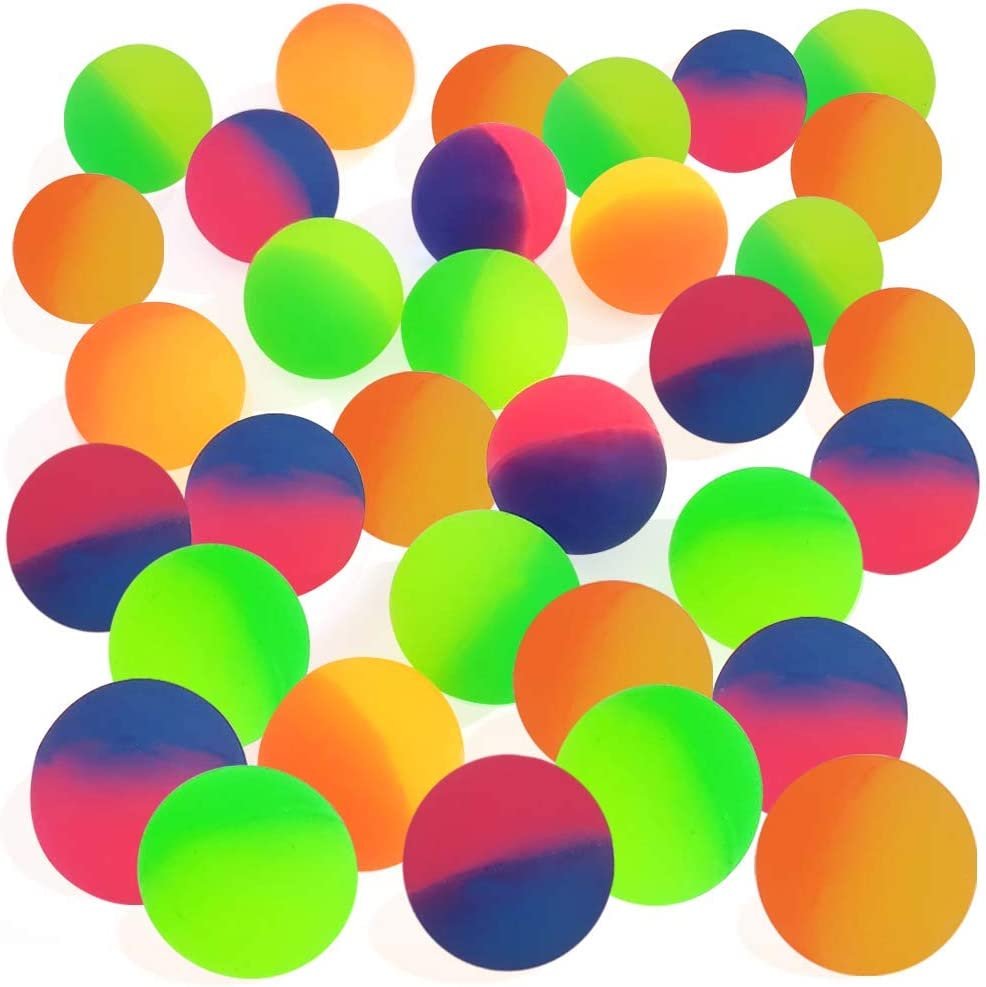 1.25" ICY Bouncy Balls for Kids, Bouncing Balls with Frosty Look and Extra-High Bounce - Set of 12