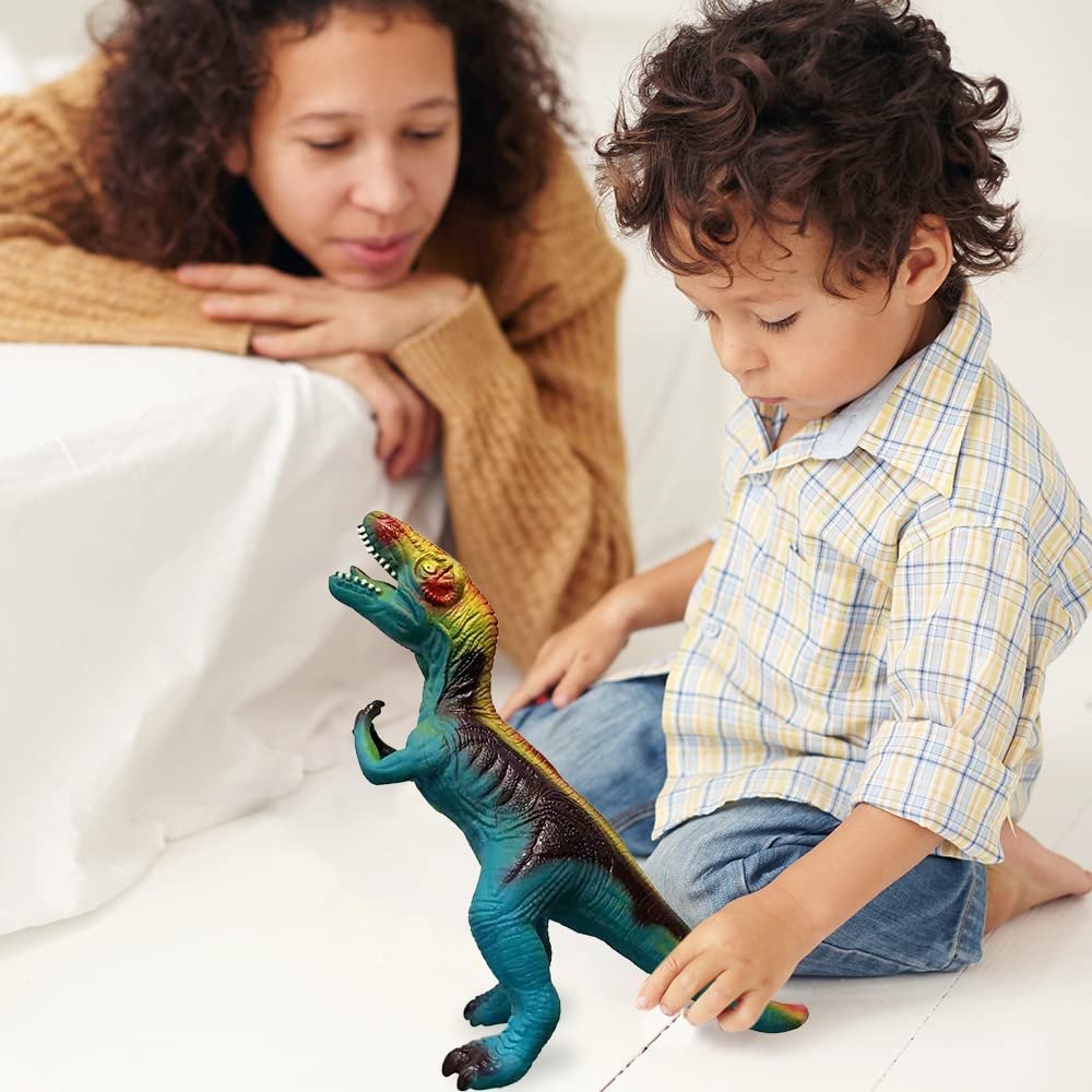 Soft T-Rex Dinosaur Toy with Roaring Sounds, Large Soft Touch Tyrannosaurus Rex Dinosaur Toy with Sounds, Free Standing Dinosaur Toy for Kids, Great for Imaginative Play