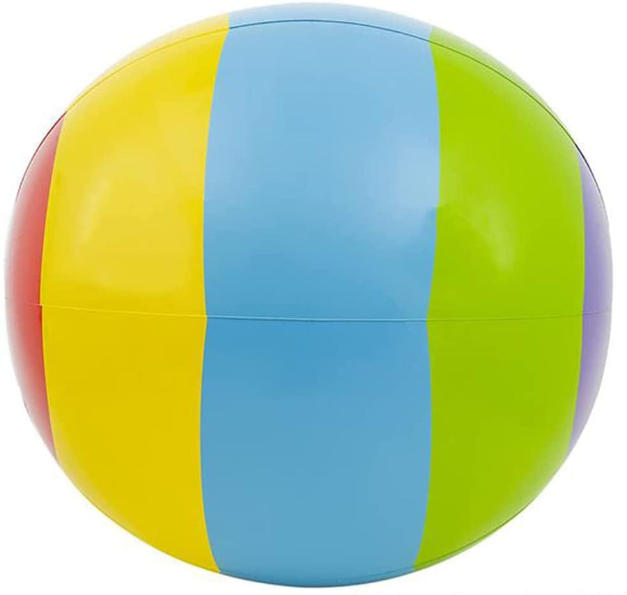 Jumbo Beach Ball, 1pc, Large 30" Beach Ball for Kids and Adults, Swimming Pool Toy for Active Play, Classic Pool Party Décor, Outdoor Toy for Kids in Vibrant Colors