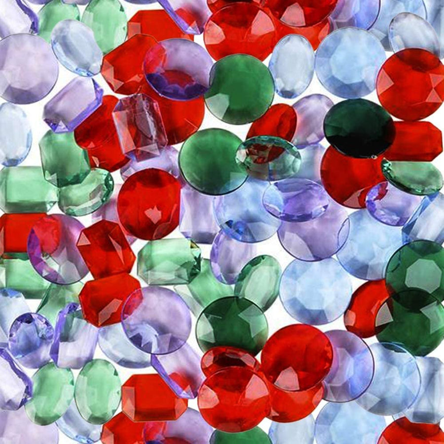 Assorted Pirate Jewels, Set of 144, Colorful Pirate Toys for Kids, Fun Treasure Chest Supplies, Pirate Birthday Party Favors and Goodie Bag Fillers, Assorted Colors and Shapes