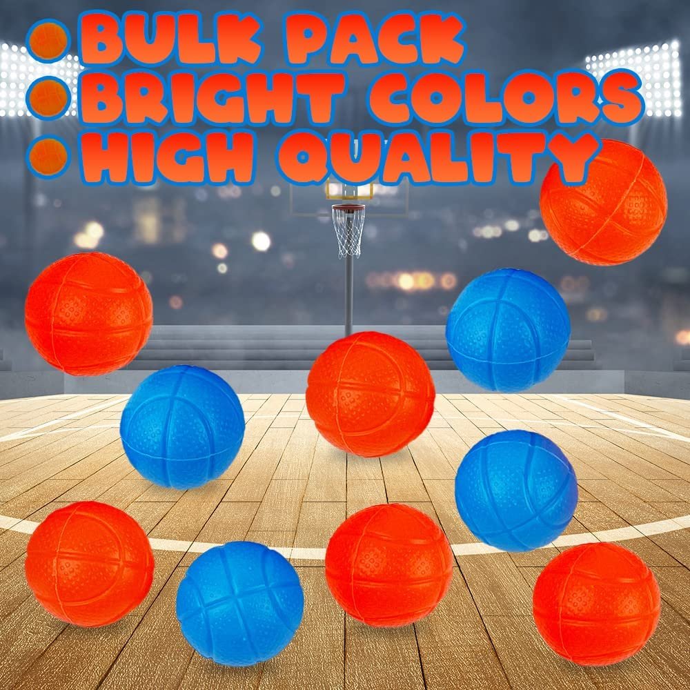 Mini Replacement Basketballs for Desktop Basketball Arcade Game, Set of 24, Plastic Basketball Toys in Blue and Orange, Accessories for The Desktop Basketball Shooting Game