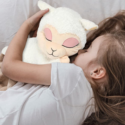 ArtCreativity Dozy Cow and Sheep, Includes 1 Cow Stuffed Animal and 1 Sheep Stuffed Animal, Cute Plush Toys for Kids with an Adorable Sleepy Design, Great as Baby Nursery Decorations, 11 Inches Long