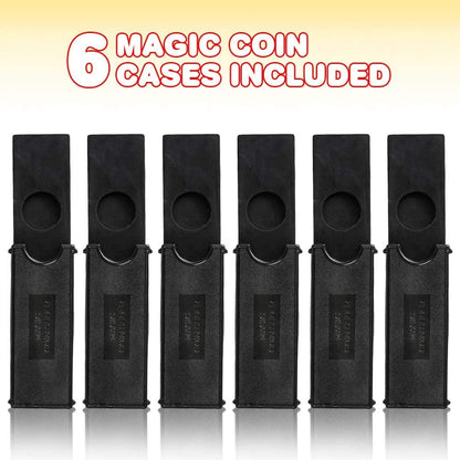 ArtCreativity Coin Trick Magic Slider Cases, Set of 6, Magic Toys and Party Favors for Kids, Magician Props for Boys and Girls, Fun Goodie Bag Fillers, Prank and Gag Toys for Children