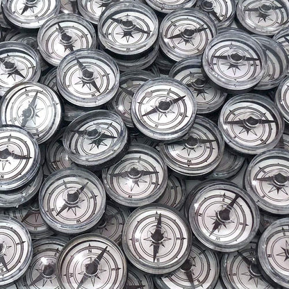 ArtCreativity Toy Compass Set for Kids, Pack of 144, Mini Black and White Compasses for Children, Pirate and Camping Birthday Party Supplies, Favors and Decorations, Explorer Toys for Pretend Play