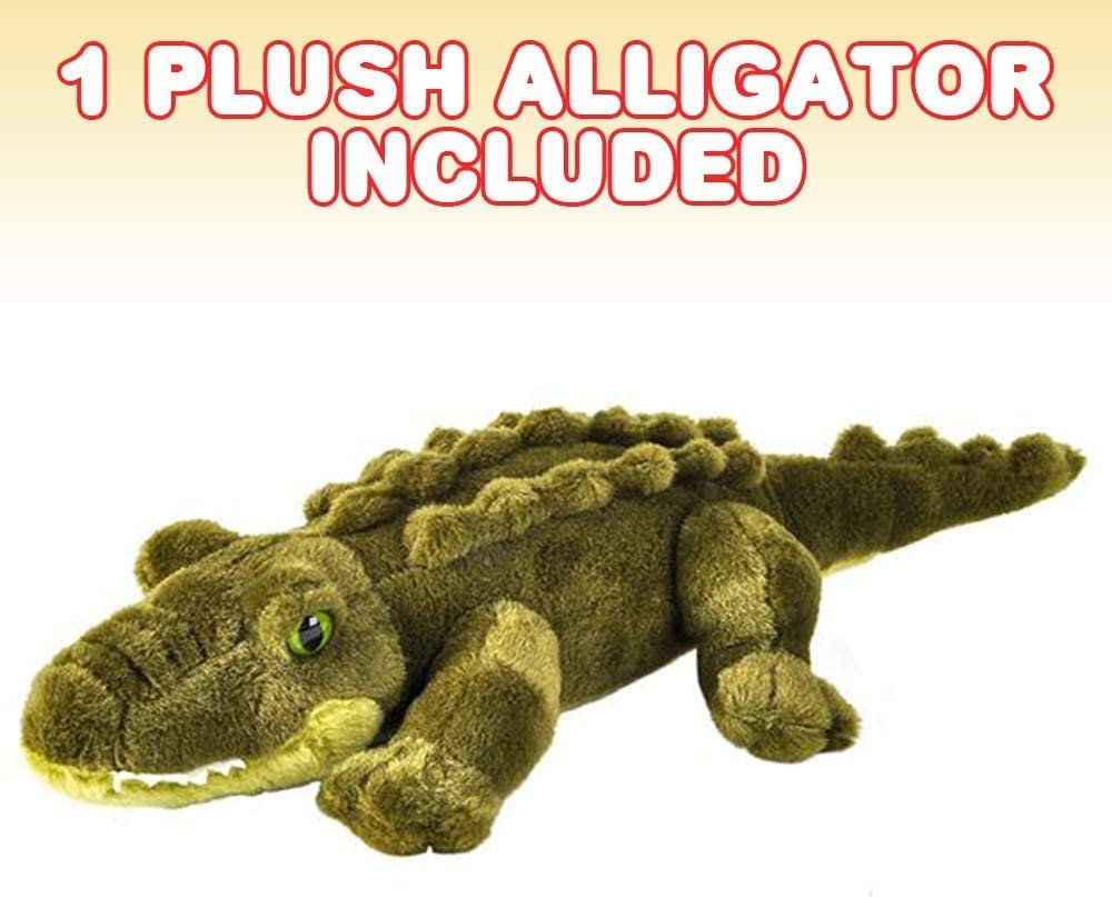 Alligator Plush Toy, 1 PC, Soft Stuffed Alligator Toy for Kids, Cute Home and Nursery Animal Decorations, Zoo Party Prop, Best Birthday Gift Idea, 16"es Long