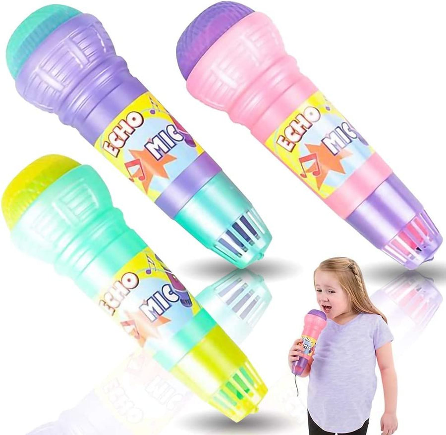 Echo Microphones for Kids, Set of 6, Wireless Karaoke Mics for Children with Echo Effect, Durable and Lightweight Music Toys, Fun Supplies for Birthday, Picnic, BBQ, or Party