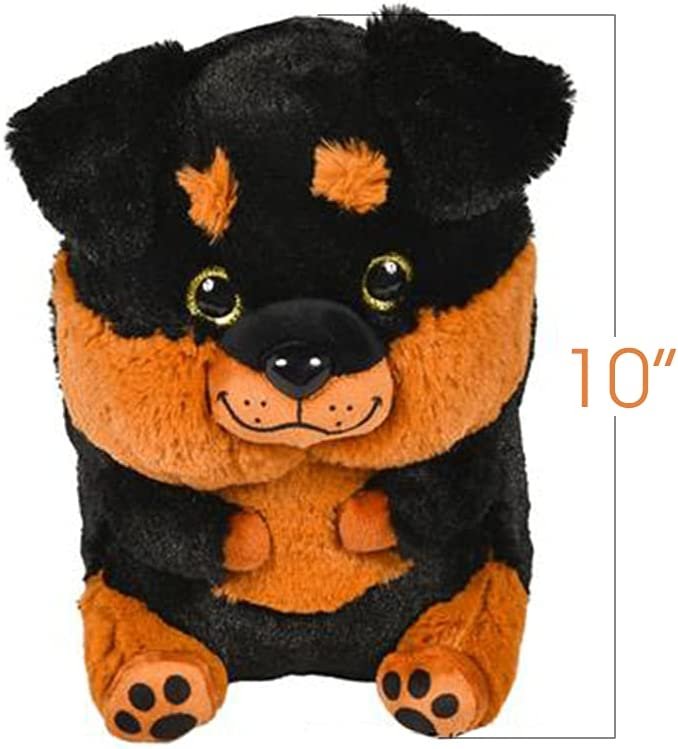 Belly Buddy Rottweiler, 10" Plush Stuffed Dog, Super Soft and Cuddly Toy, Cute Nursery Décor, Best Gift for Baby Shower, Boys and Girls Ages 3+