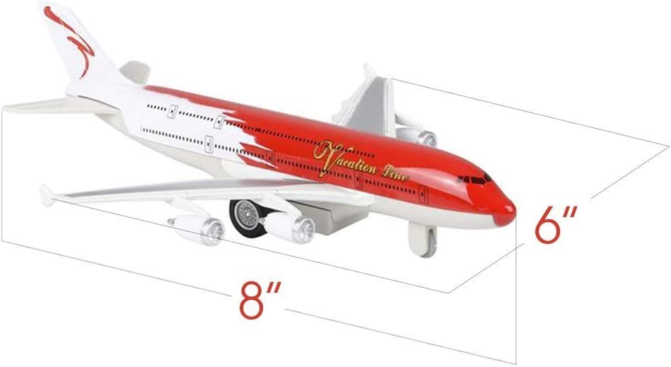 Diecast Pullback Super Jumbo Airplanes with 3D Anatomy View, Set of 2, Diecast Metal Cargo and Passenger Airplane Toys for Kids, Aviation Themed Party Decorations, Best Birthday Gift