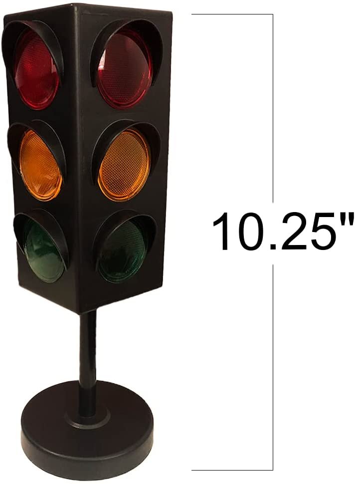 Traffic Light Table Lamp for Kids, 1 PC, Bedside Lamp with Color Changing LEDs, Cool Nightlight for Girls and Boys, Decorative Lamp for Living Room, Bedroom, or Playroom, 10.25"es