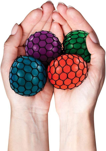 ArtCreativity Mesh Grape Squeeze Balls for Kids, Set of 12, Squeeze Toys in Assorted Colors for Anxiety Relief & ADHD, Fun Birthday Party Favors, Goodie Bag Fillers, Treasure Box Prizes for Classroom