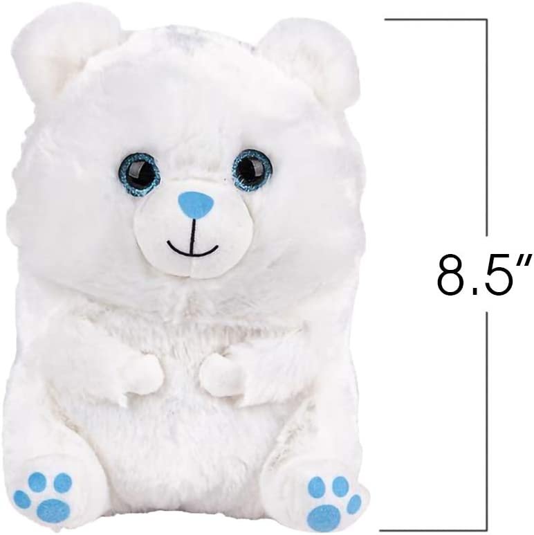 Belly Buddy Polar Bear, 8.5" Plush Stuffed Bear, Super Soft and Cuddly Toy, Cute Nursery Décor, Best Gift for Baby Shower, Boys and Girls Ages 3+