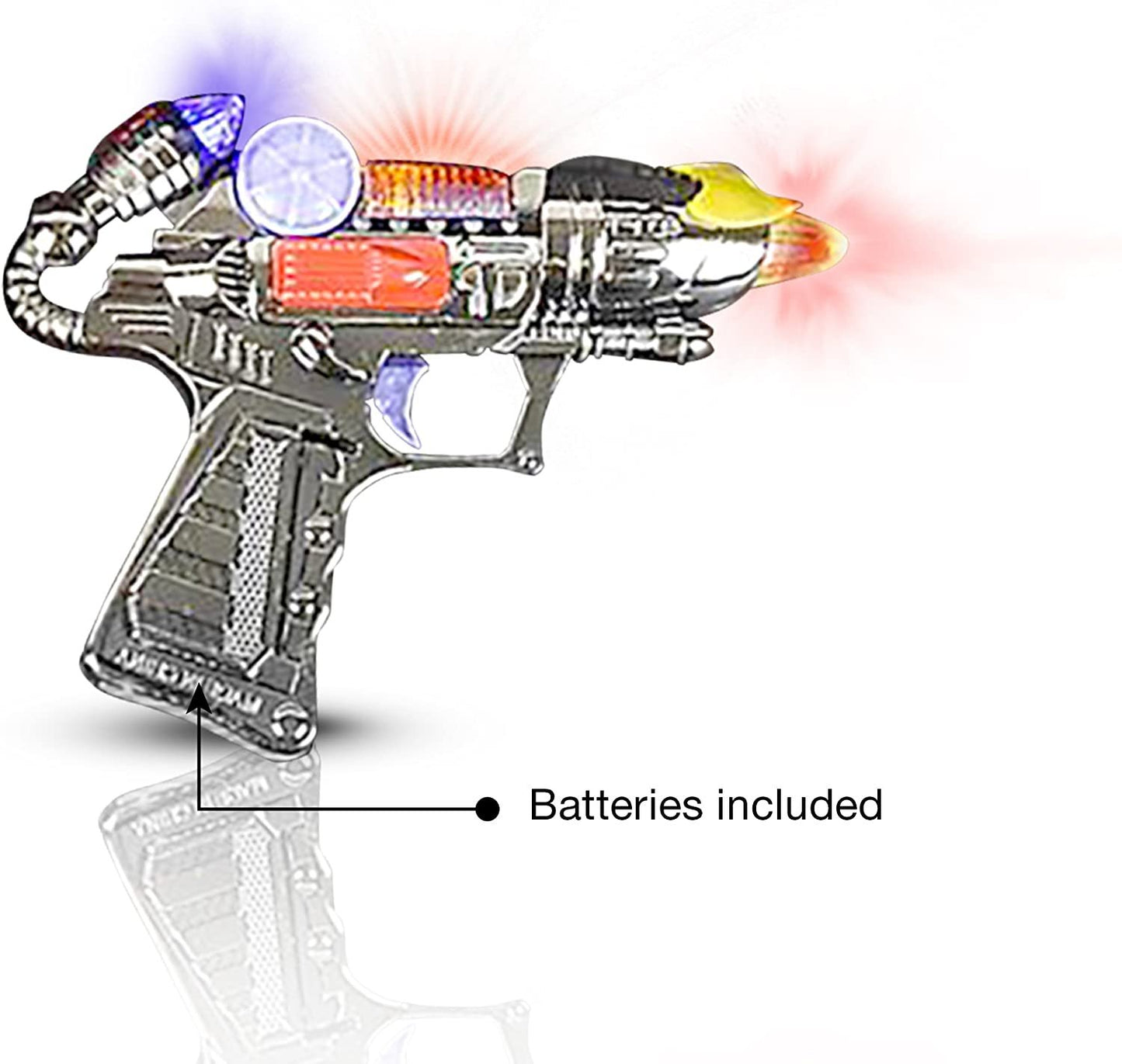 Ranger Hand-Gun Toy Set with Flashing Lights and Sounds by ArtCreativity, 6 Cool Futuristic Handguns, Pretend Play Toy Gun, Great Party Favor - Gift for Boys and Girls, Batteries Included