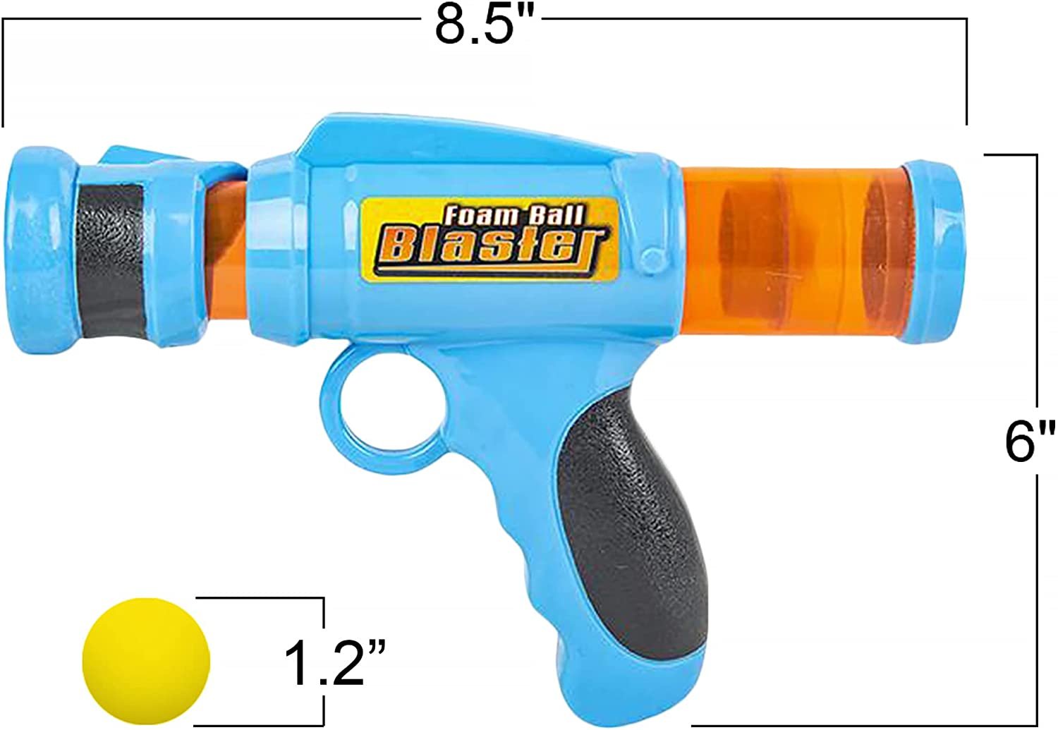 Foam Ball Launchers, Set of 2, Pump Action Shooting Toy Blasters for Kids with 12 Balls, Outdoor Summer Fun, Fetch Toy for Dogs, Great Birthday Gift for Boys and Girls