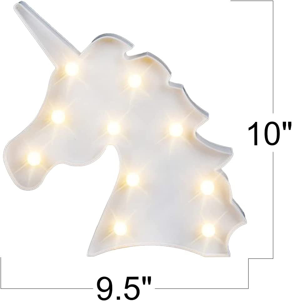 Unicorn LED Light Box, 1PC, Cute Unicorn Lamp for Kids with Warm LEDs, Night Light for Girls and Boys, Decoration for Bedroom, Living Room, and Playroom, Great Gift Idea