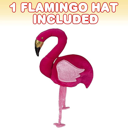 ArtCreativity Pink Flamingo Hat for Kids and Adults, 1PC, Soft Plush Flamingo Hat with Legs and Wings, Cute Costume Prop for Luau and Dress Up Parties, Cool Game Prize and Gift Idea