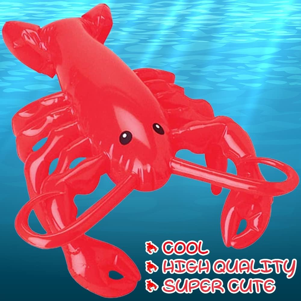 Lobster Inflate, 1 PC, Animal Party Decorations and Supplies, Blow-Up Lobster Inflate for Animal Birthday Party Favors, Pool Party Float, and Game Prize for Kids